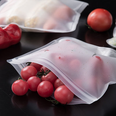 Reusable Silicone Food Storage Ziplock Bags