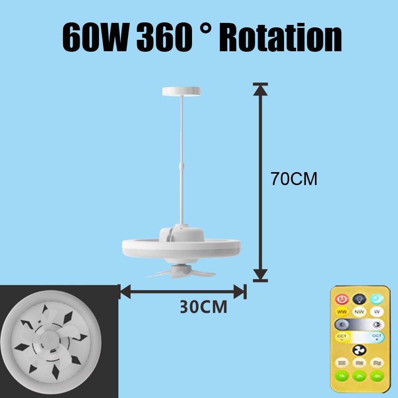 Powerful 360 ° LED Ceiling Fan