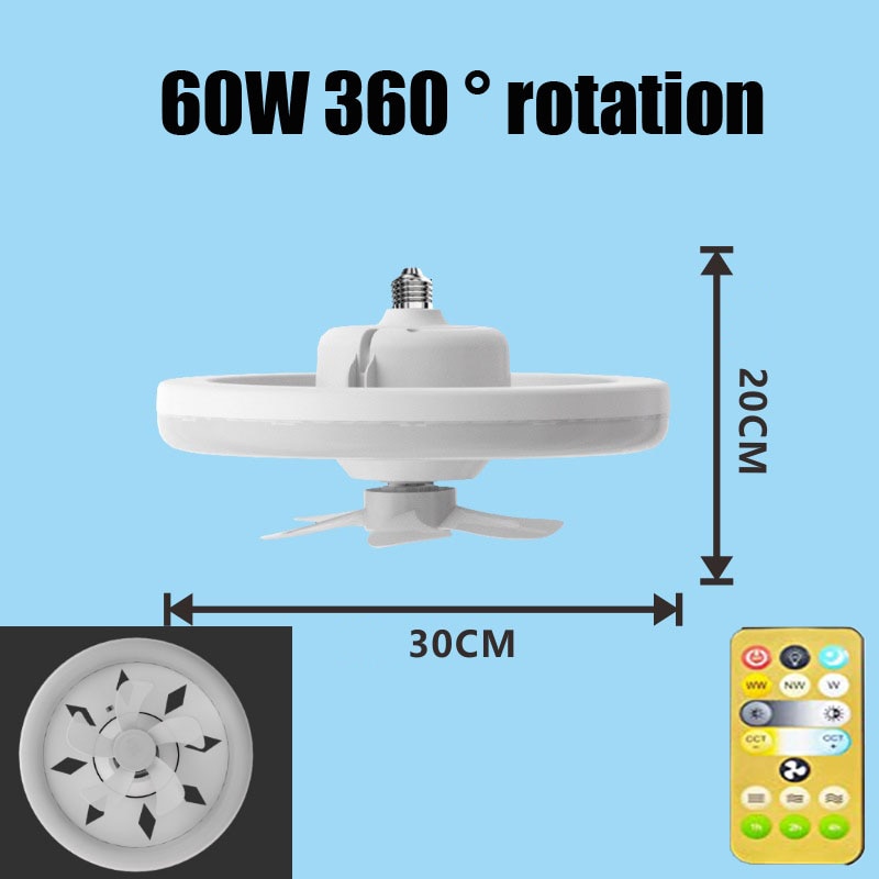 Powerful 360 ° LED Ceiling Fan