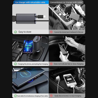 Retractable USB Car Charger