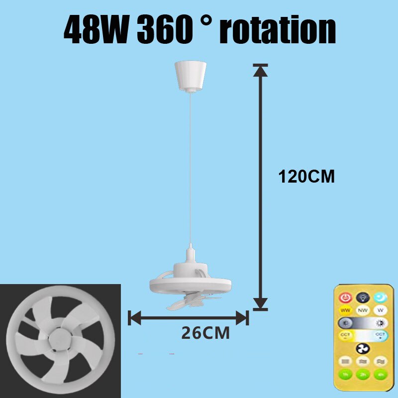 Powerful 360 ° LED Ceiling Fan