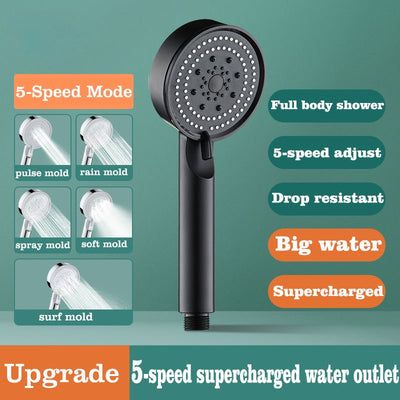 Adjustable 5 Modes Shower Head