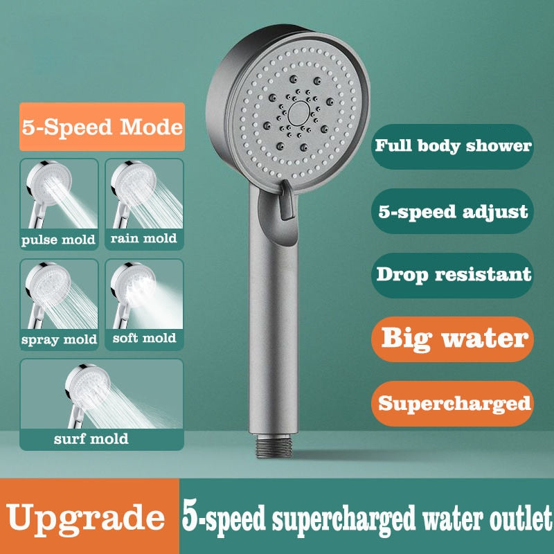 Adjustable 5 Modes Shower Head